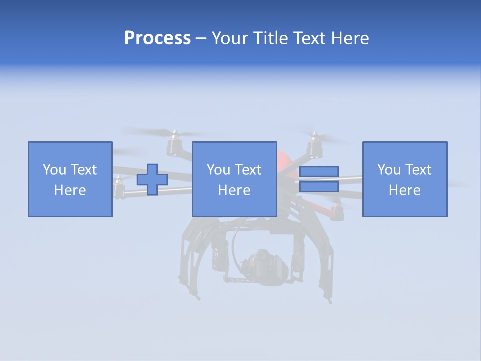 Viewpoint Octocopter Blue PowerPoint Template