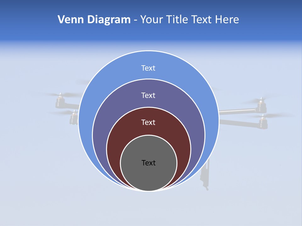 Viewpoint Octocopter Blue PowerPoint Template