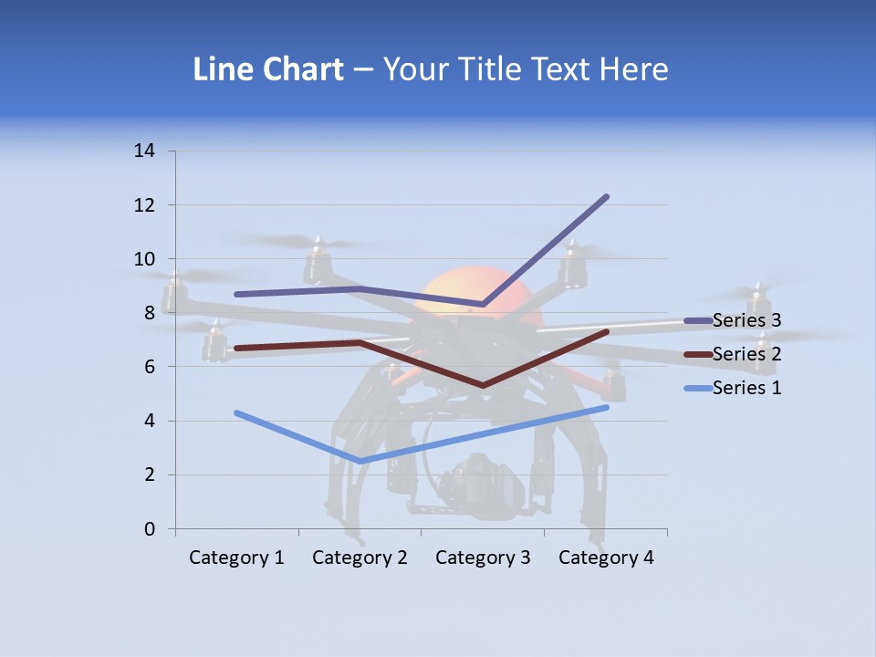 Viewpoint Octocopter Blue PowerPoint Template