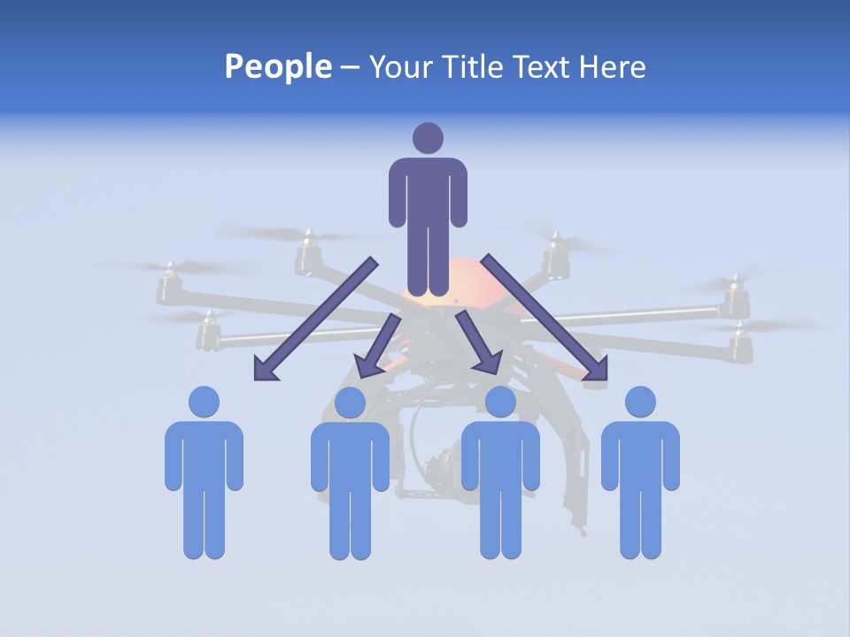 Viewpoint Octocopter Blue PowerPoint Template