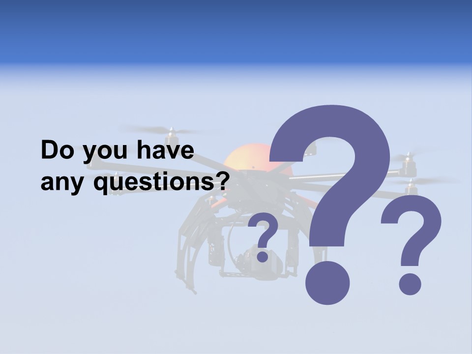 Viewpoint Octocopter Blue PowerPoint Template