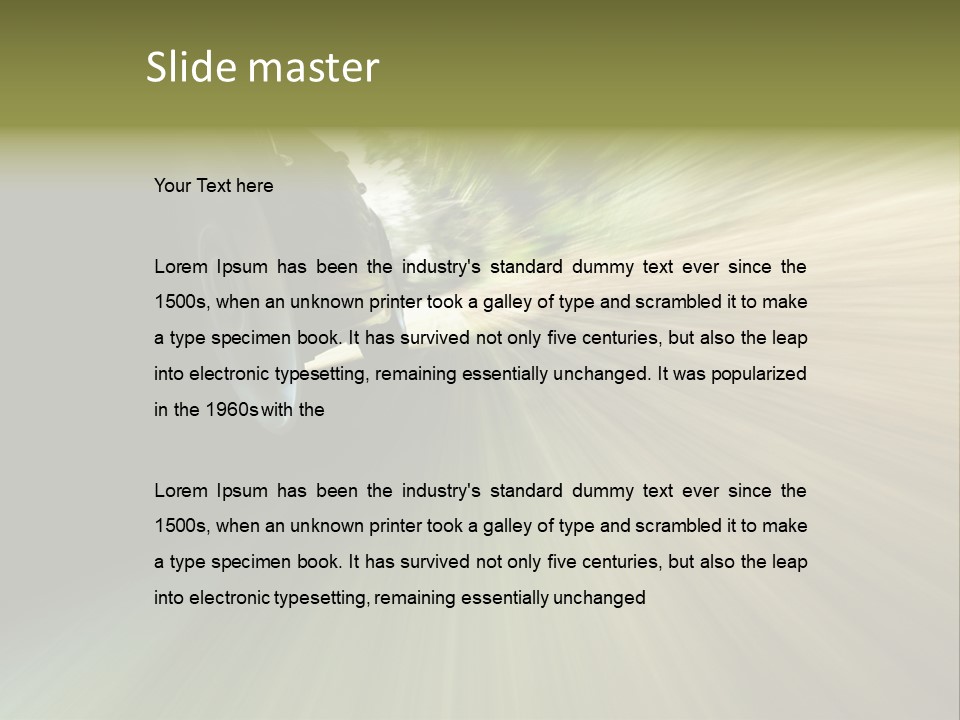 Transport Technology Race PowerPoint Template