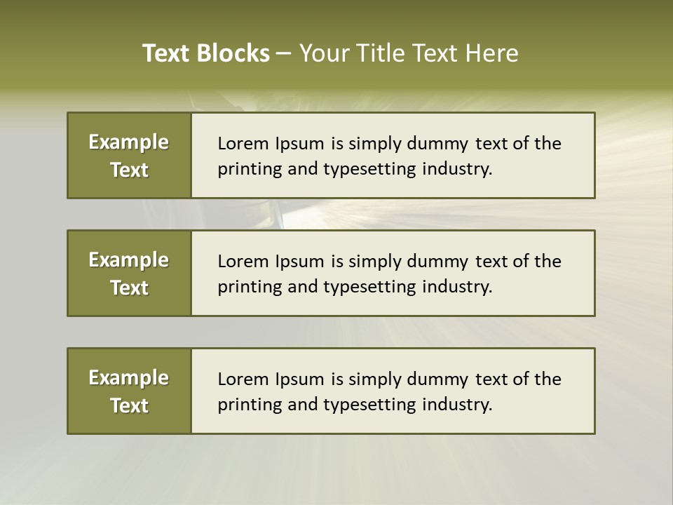 Transport Technology Race PowerPoint Template