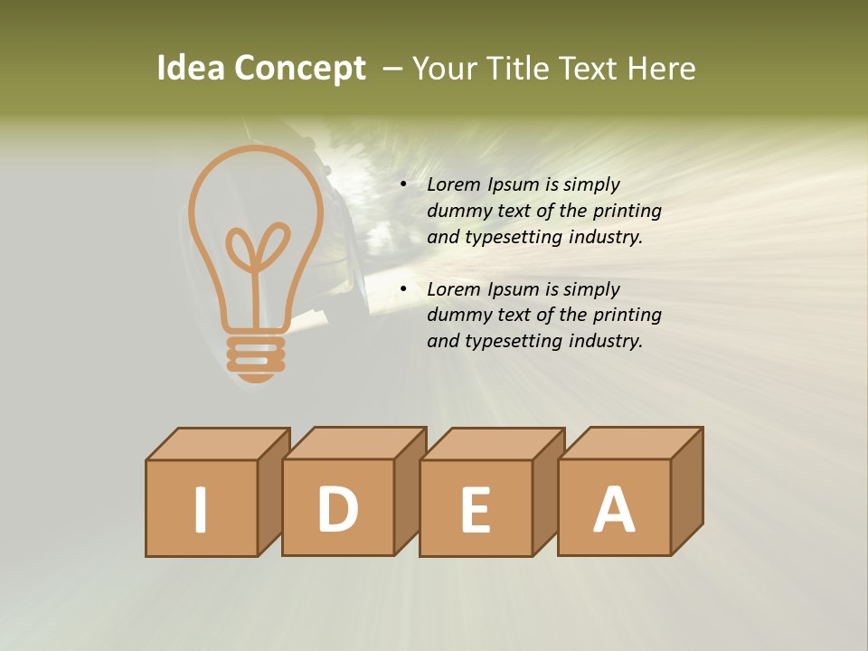 Transport Technology Race PowerPoint Template