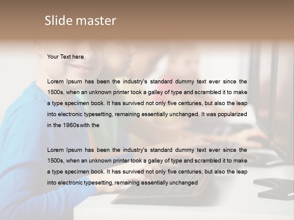 Cute Person Boy PowerPoint Template