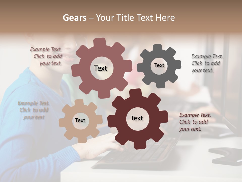 Cute Person Boy PowerPoint Template