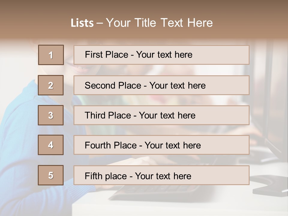 Cute Person Boy PowerPoint Template