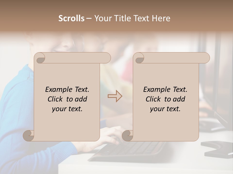 Cute Person Boy PowerPoint Template