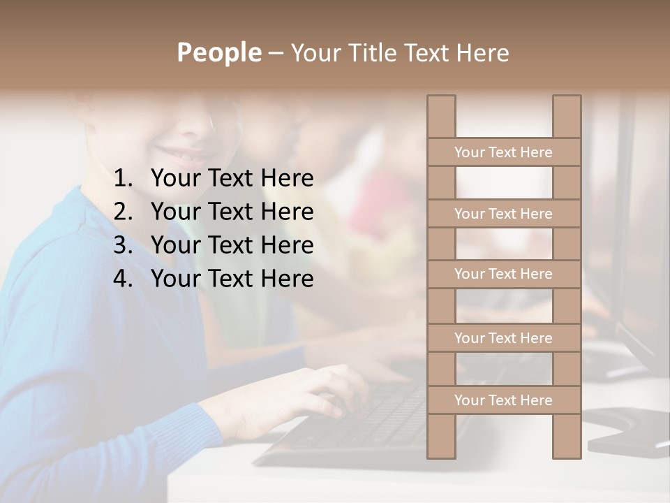 Cute Person Boy PowerPoint Template