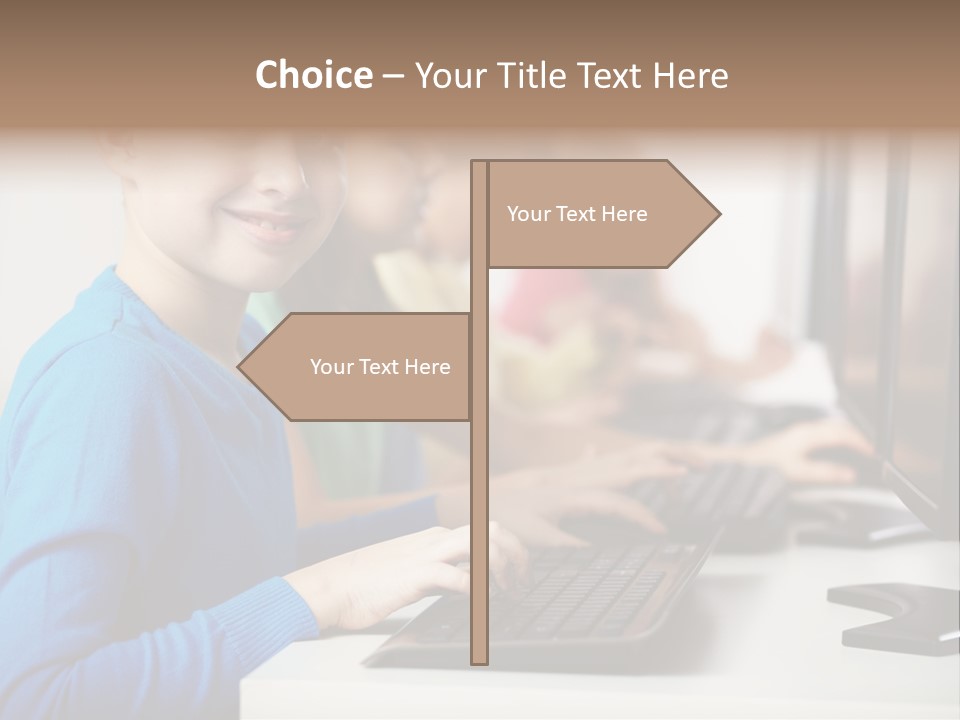 Cute Person Boy PowerPoint Template