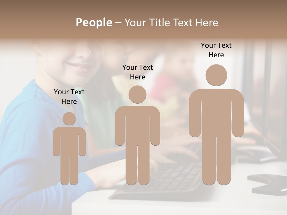 Cute Person Boy PowerPoint Template