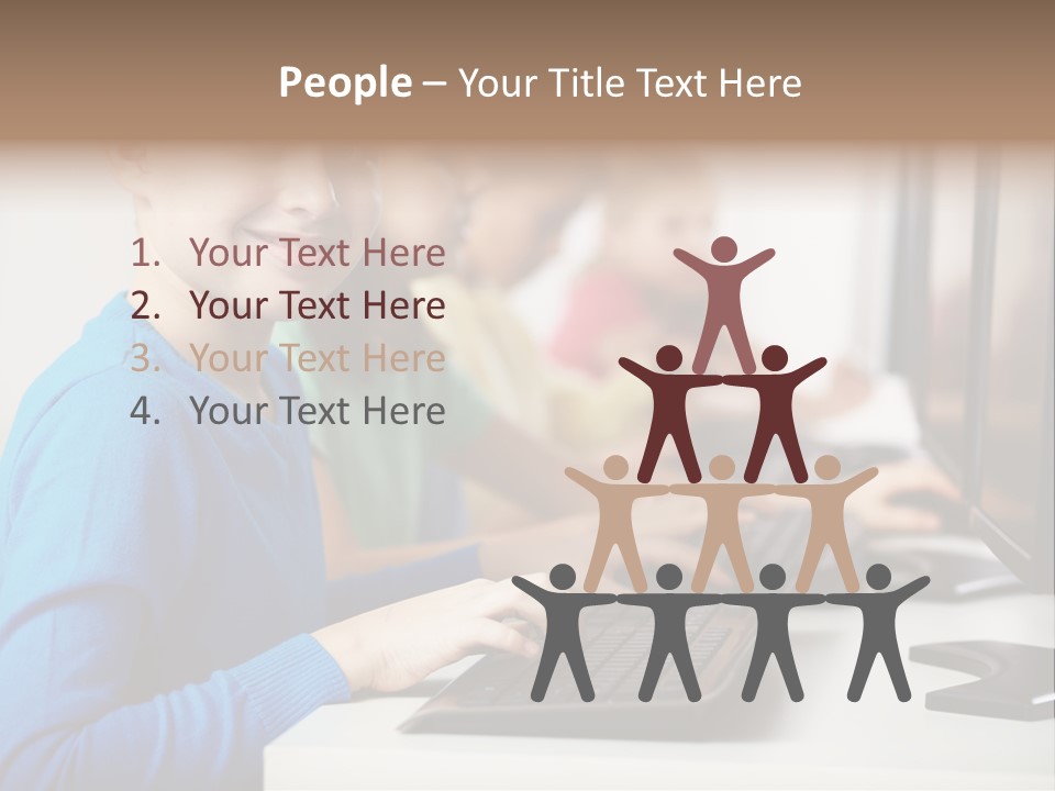 Cute Person Boy PowerPoint Template