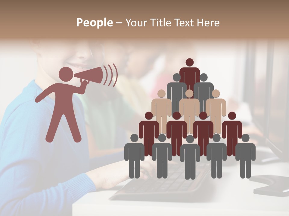 Cute Person Boy PowerPoint Template