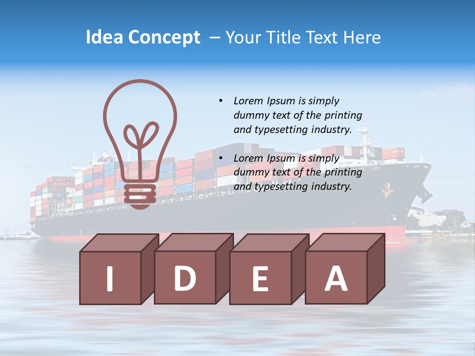 Logistics Sailing Carrier PowerPoint Template