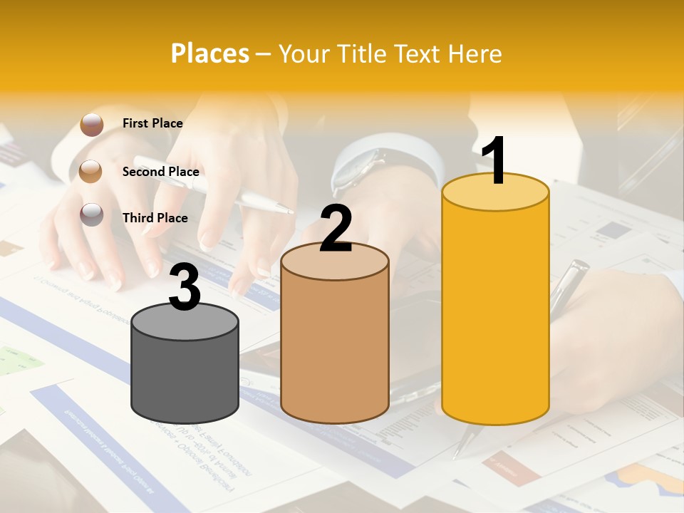 Pen Graph Statistics PowerPoint Template