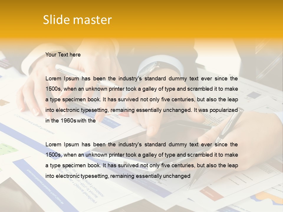 Pen Graph Statistics PowerPoint Template