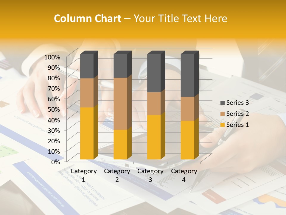 Pen Graph Statistics PowerPoint Template