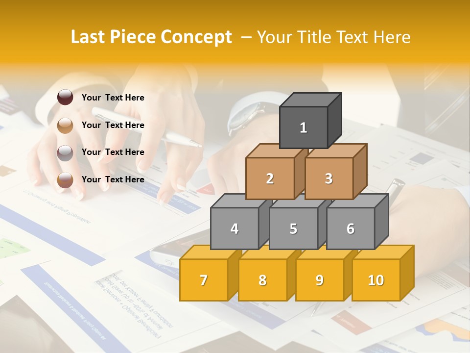 Pen Graph Statistics PowerPoint Template