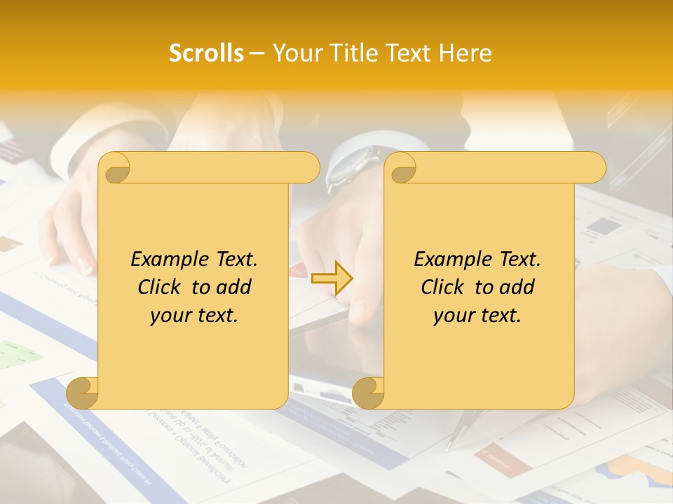 Pen Graph Statistics PowerPoint Template