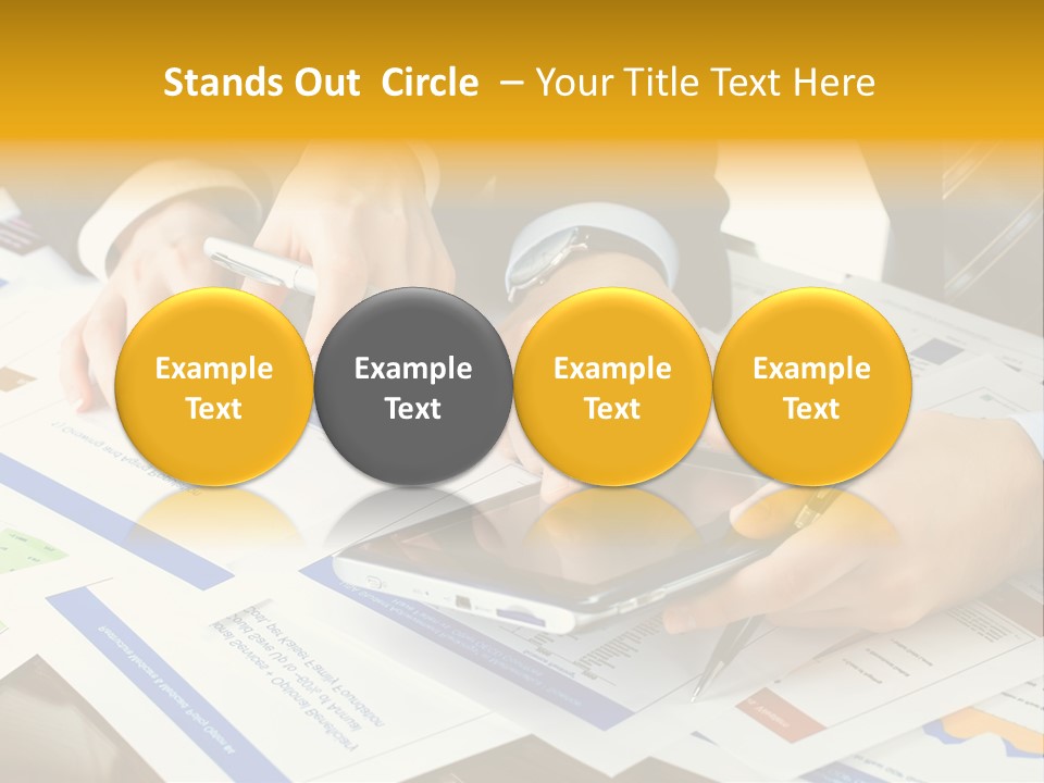 Pen Graph Statistics PowerPoint Template