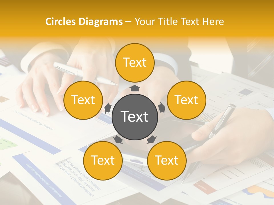 Pen Graph Statistics PowerPoint Template