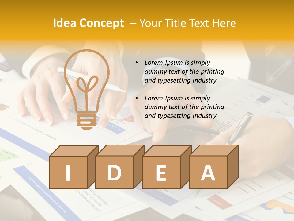 Pen Graph Statistics PowerPoint Template