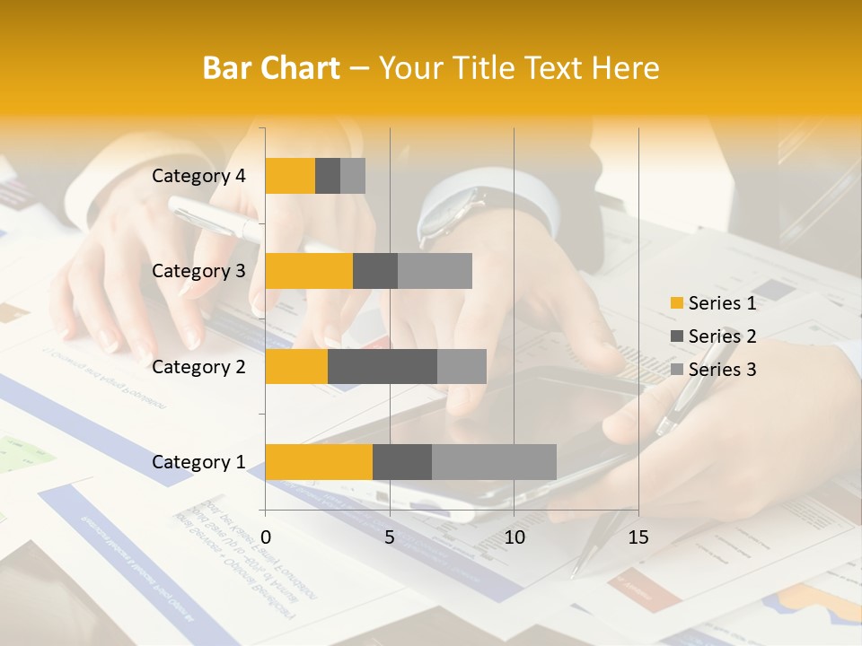 Pen Graph Statistics PowerPoint Template