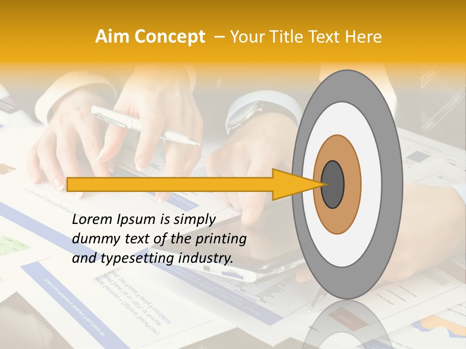 Pen Graph Statistics PowerPoint Template