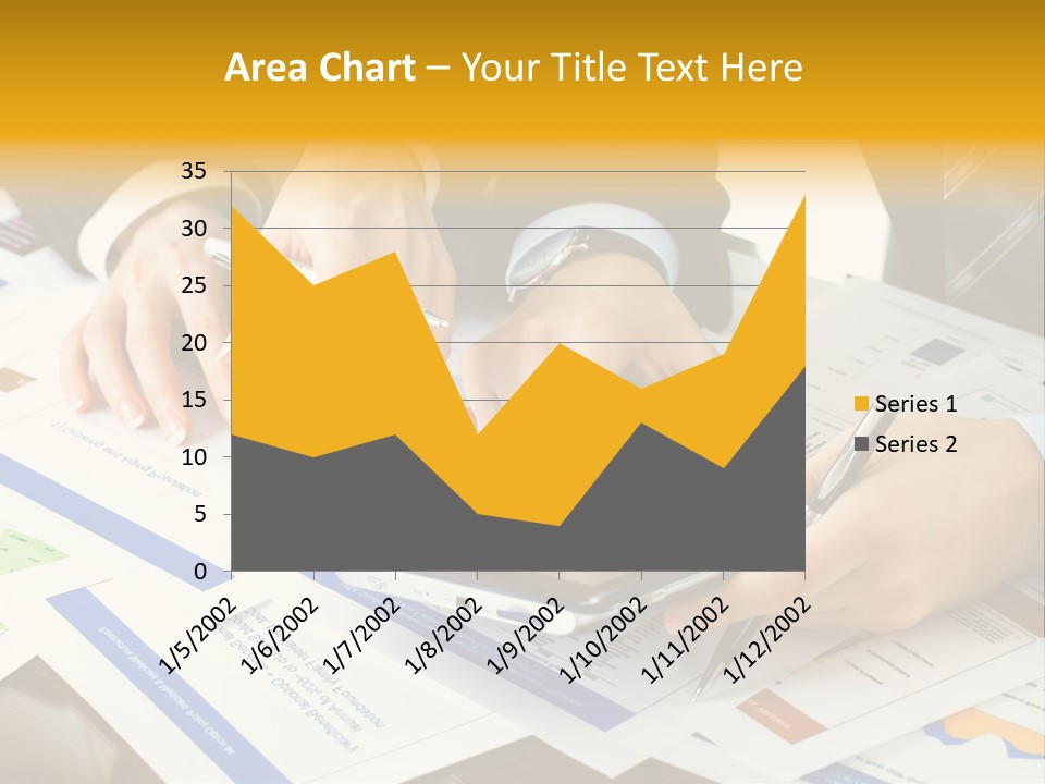 Pen Graph Statistics PowerPoint Template