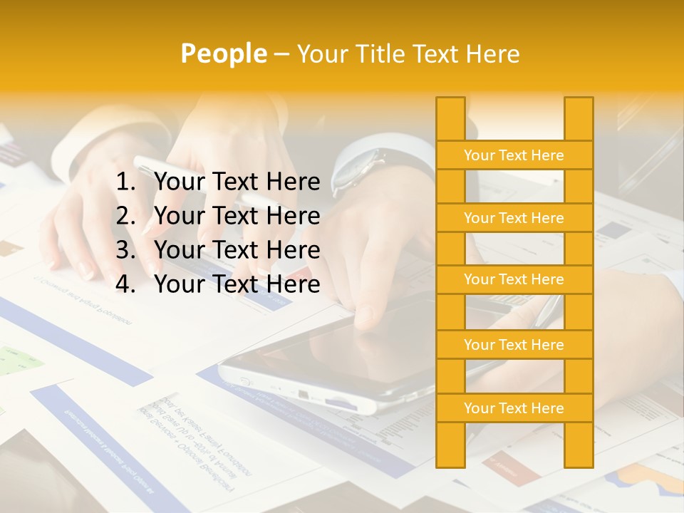 Pen Graph Statistics PowerPoint Template