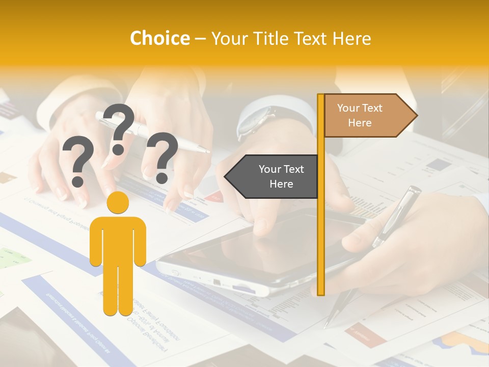 Pen Graph Statistics PowerPoint Template