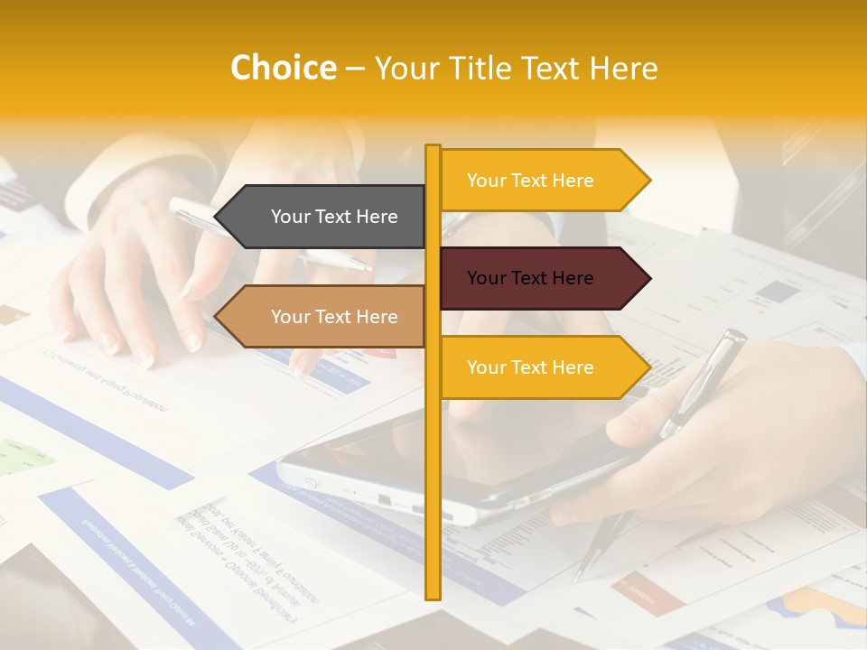 Pen Graph Statistics PowerPoint Template