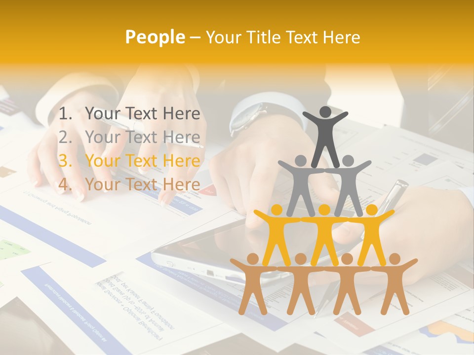 Pen Graph Statistics PowerPoint Template