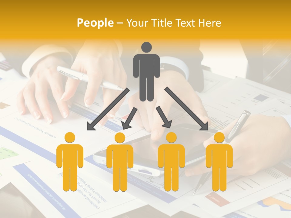 Pen Graph Statistics PowerPoint Template