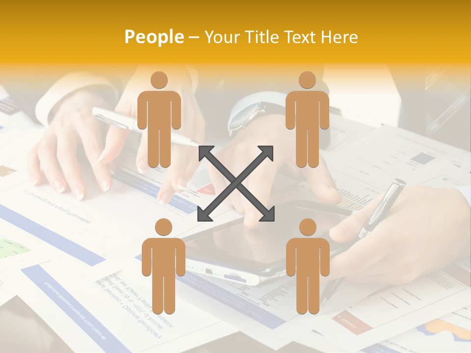 Pen Graph Statistics PowerPoint Template