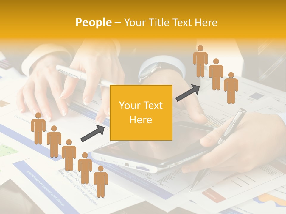 Pen Graph Statistics PowerPoint Template
