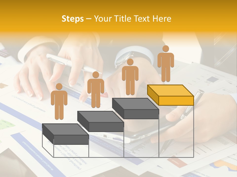 Pen Graph Statistics PowerPoint Template