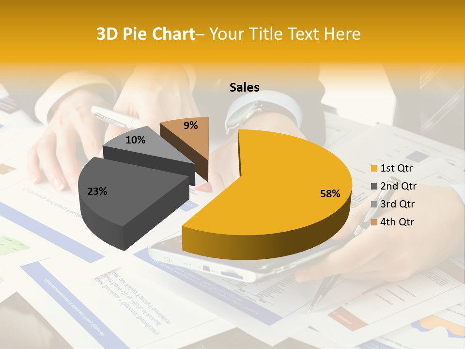 Pen Graph Statistics PowerPoint Template