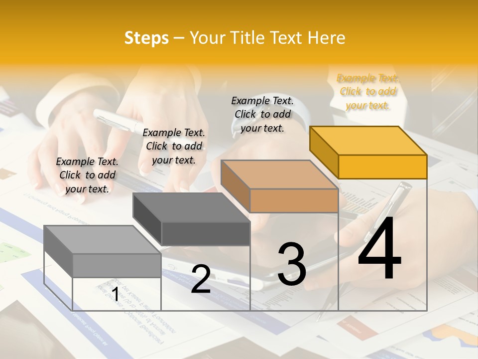 Pen Graph Statistics PowerPoint Template