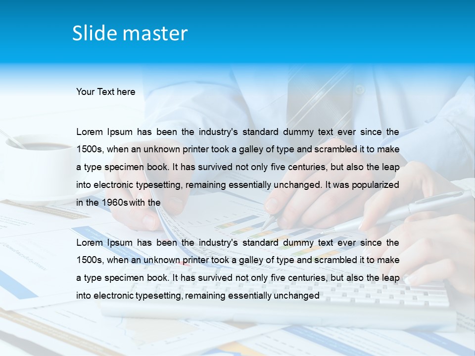 Calculation Pen Financial PowerPoint Template