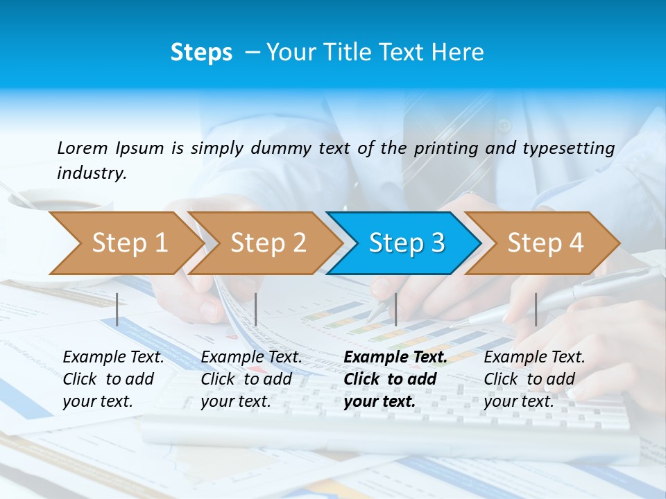 Calculation Pen Financial PowerPoint Template