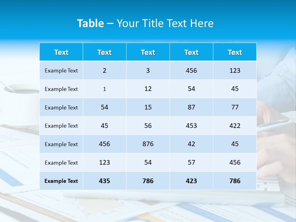 Calculation Pen Financial PowerPoint Template