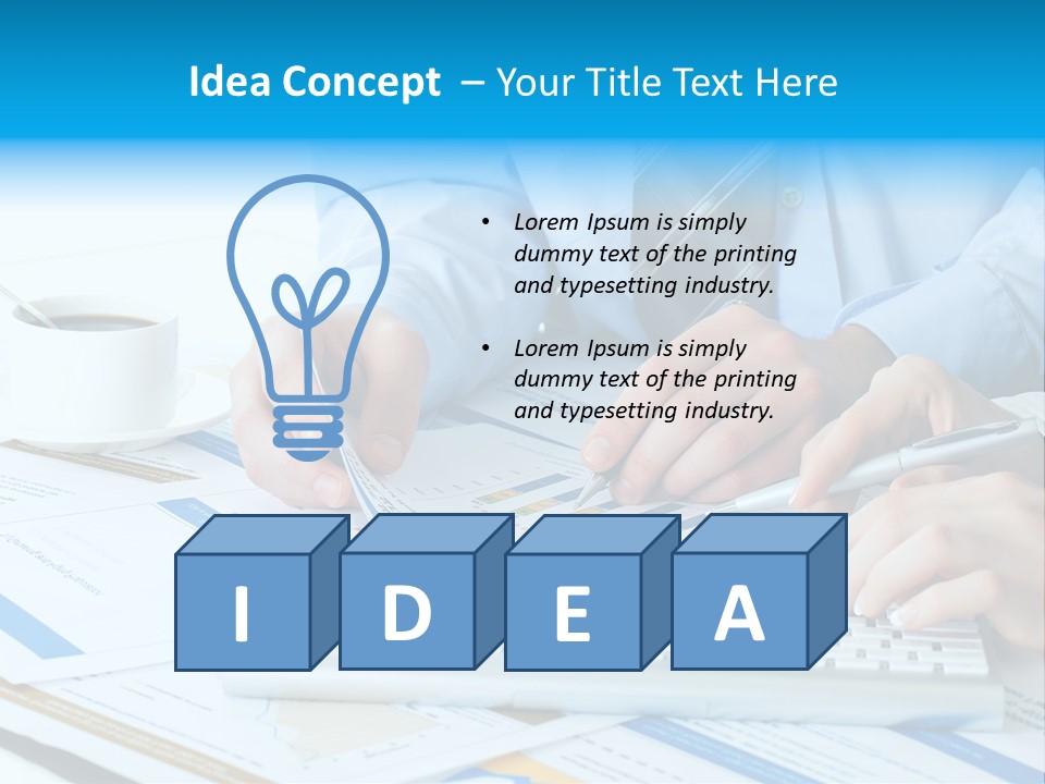 Calculation Pen Financial PowerPoint Template