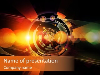 Computation Concept Fractal PowerPoint Template