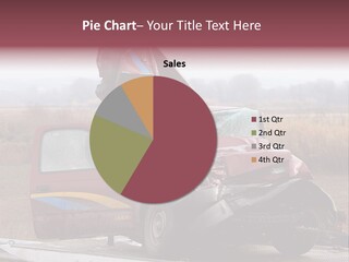 Front End Demolished Car Wreck PowerPoint Template