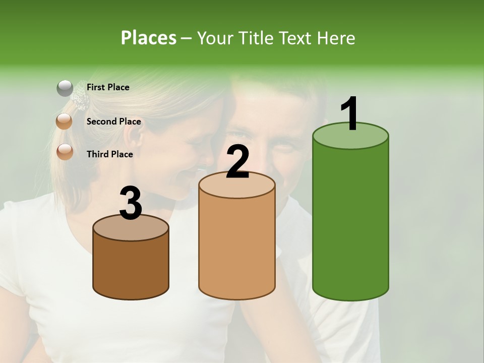 Young Man Beautiful Young Woman PowerPoint Template