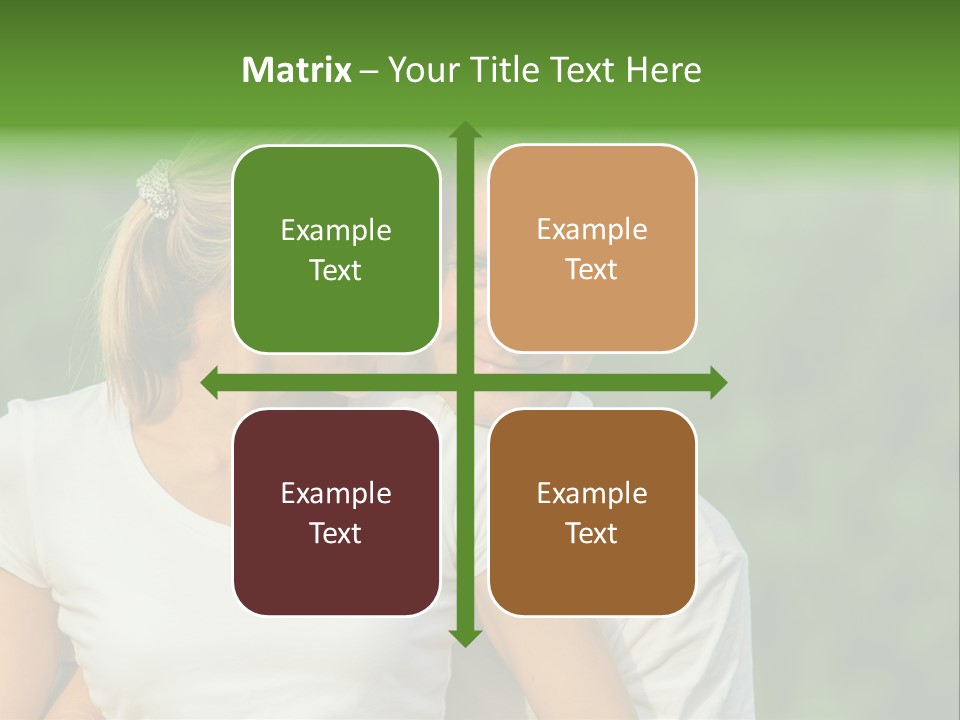 Young Man Beautiful Young Woman PowerPoint Template