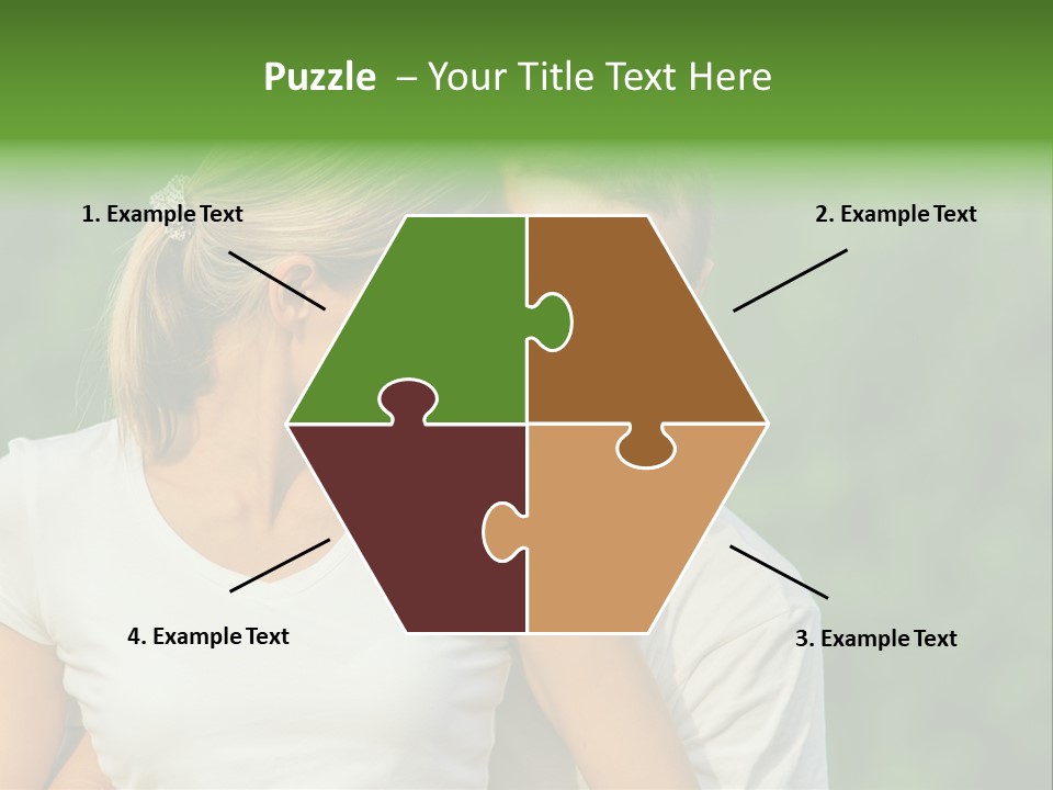 Young Man Beautiful Young Woman PowerPoint Template