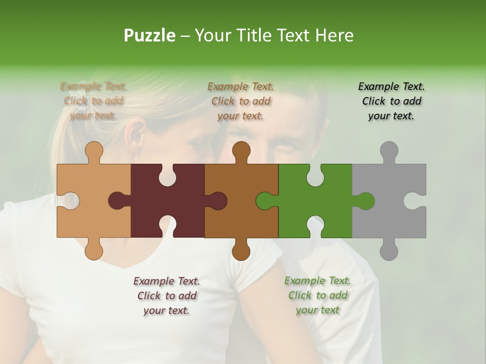 Young Man Beautiful Young Woman PowerPoint Template