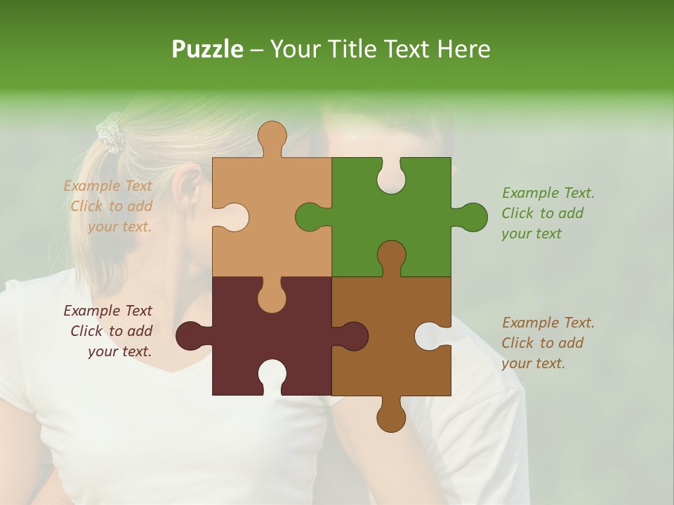 Young Man Beautiful Young Woman PowerPoint Template